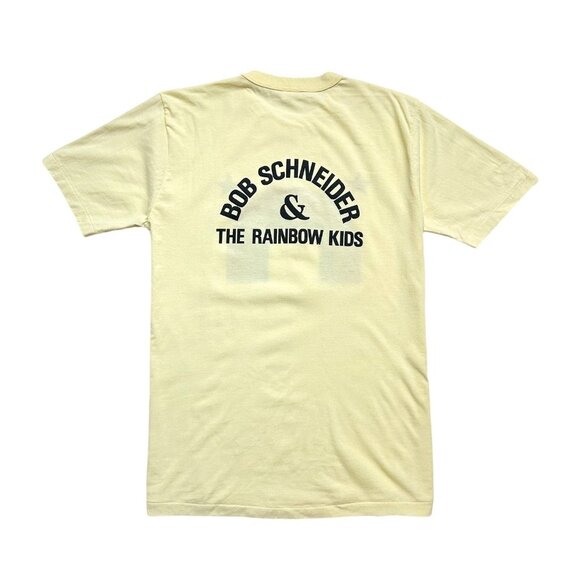 80s Vintage Bob Schneider Rainbow Kids T-shirt Canadian Music Single Stitch. - Picture 2 of 8